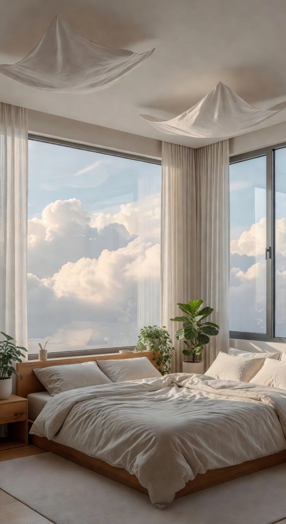 sky blue sky view bedroom retreat