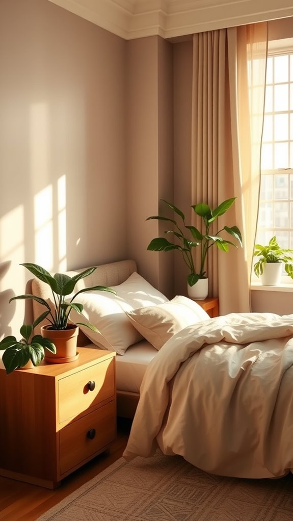 small bedroom greenery boosts tranquility