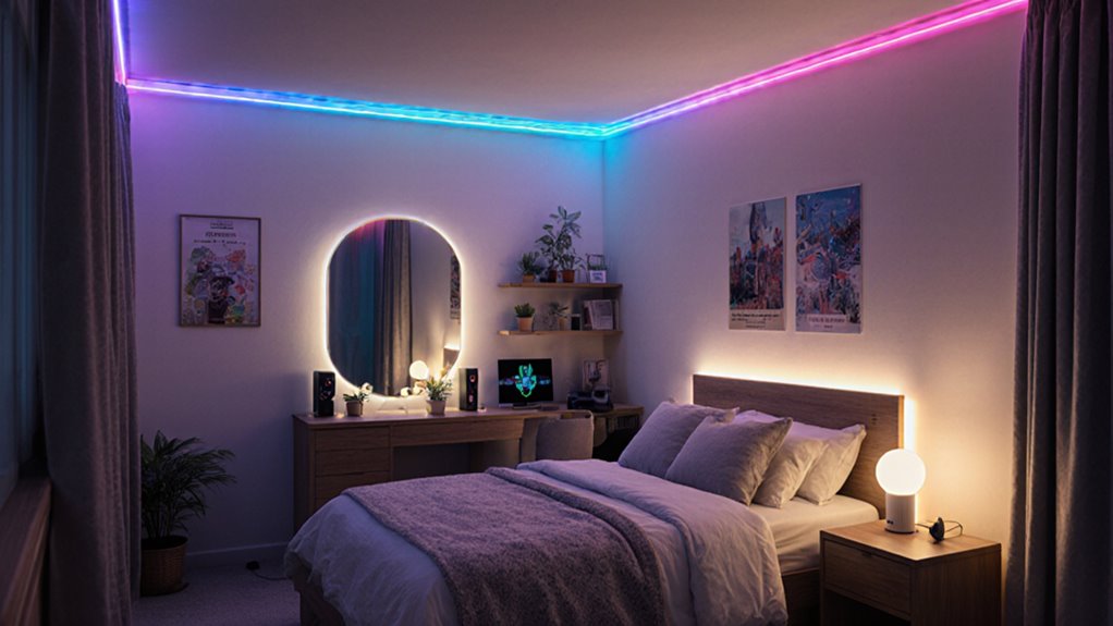 smart lighting setups for teen bedroom