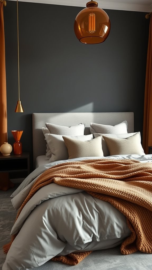 smoke gray amber warmth sophisticated