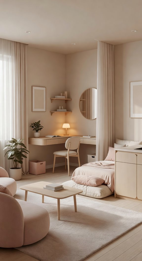 soft aesthetic compact studio ideas
