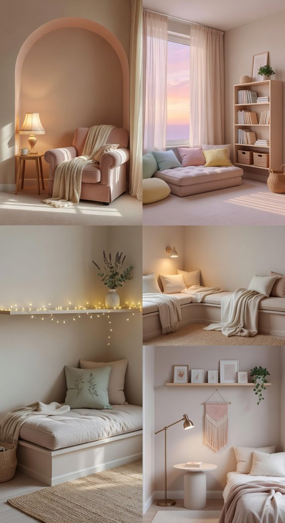 soft aesthetic reading alcoves