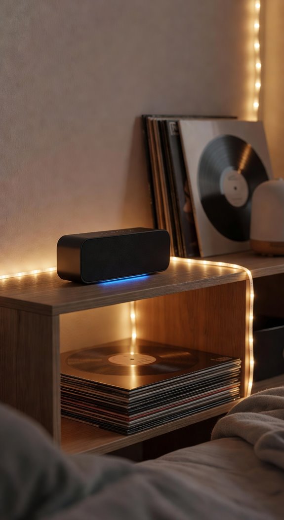 soft ambient sounds calming scents
