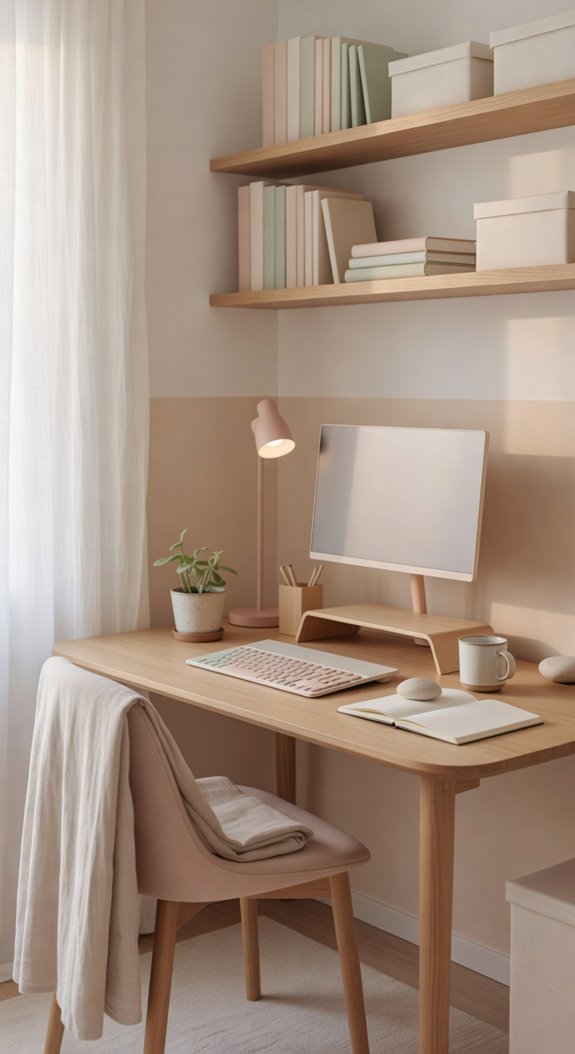 soft calm functional workspace harmony