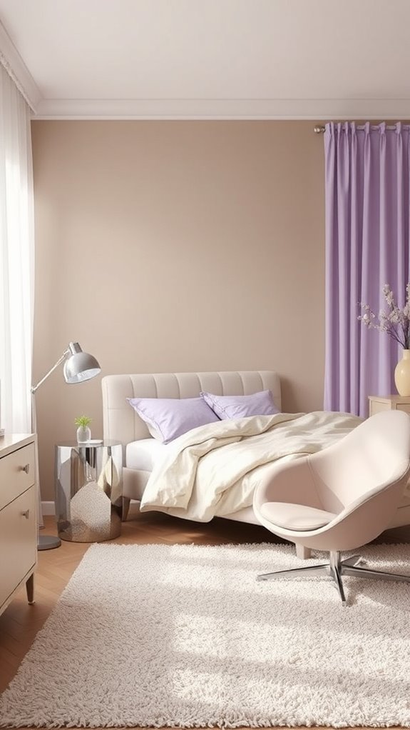 soft cream lilac iridescence acrylic
