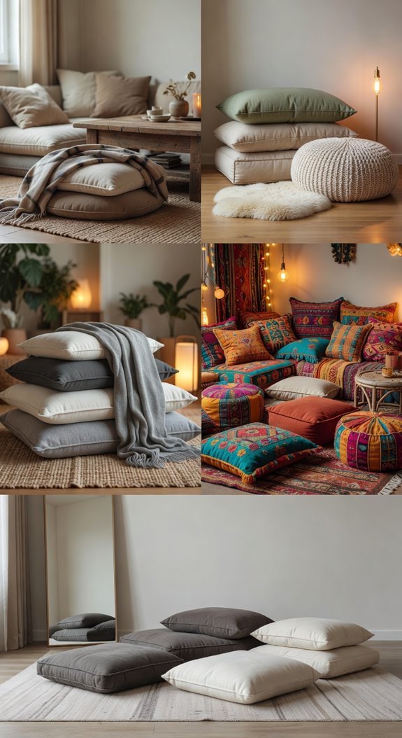 soft flexible floor cushion seating