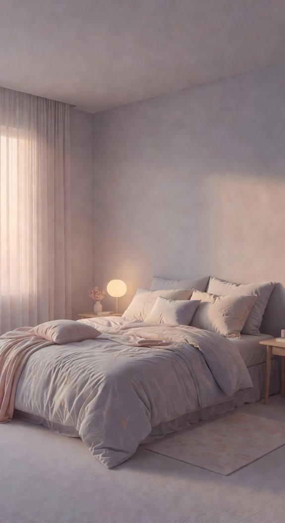 soft grey lavender with hazy glow