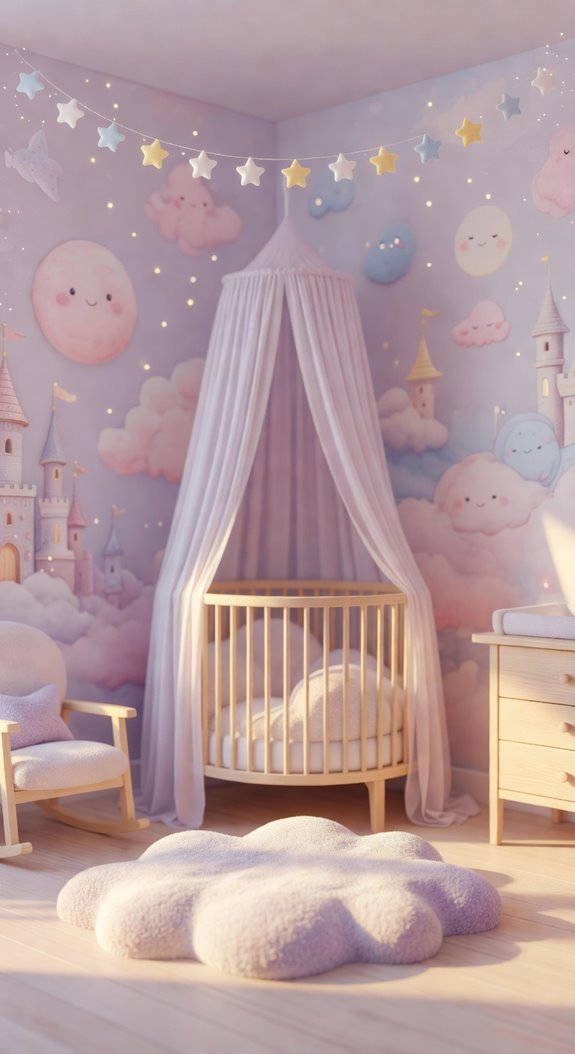 soft lilac fairy tale nursery glow