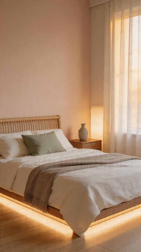 soft neutral korean bedroom palette