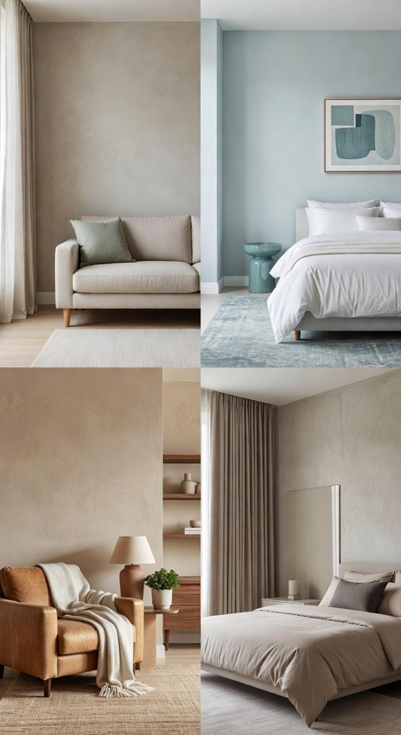 soft neutral palette layered textures