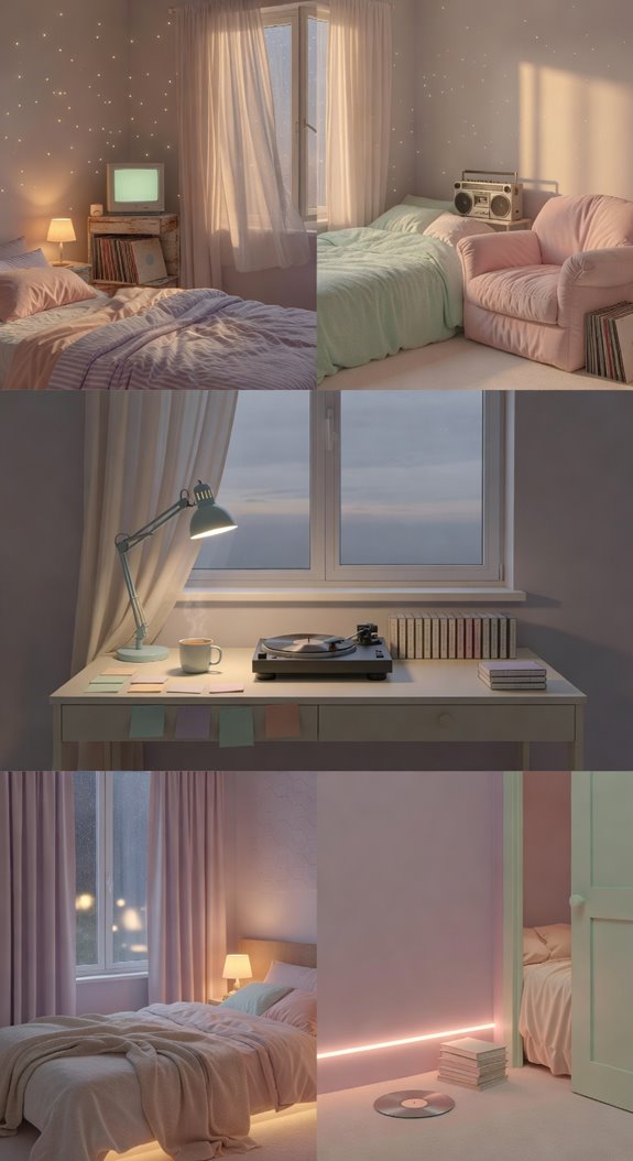 soft pastel lo fi sanctuary ambiance
