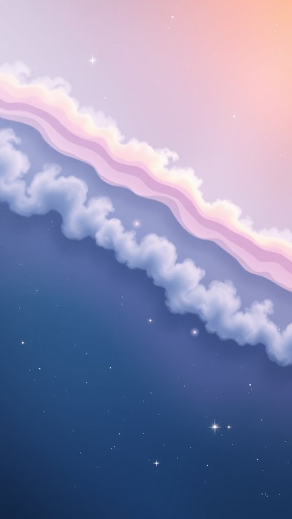 soft pastel nebula fabric installation