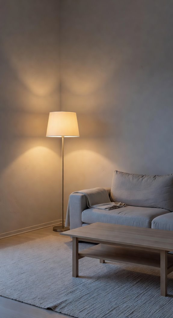 soft pooled ambient floor lighting
