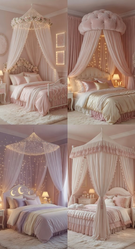 soft sheer canopy with pastel glow