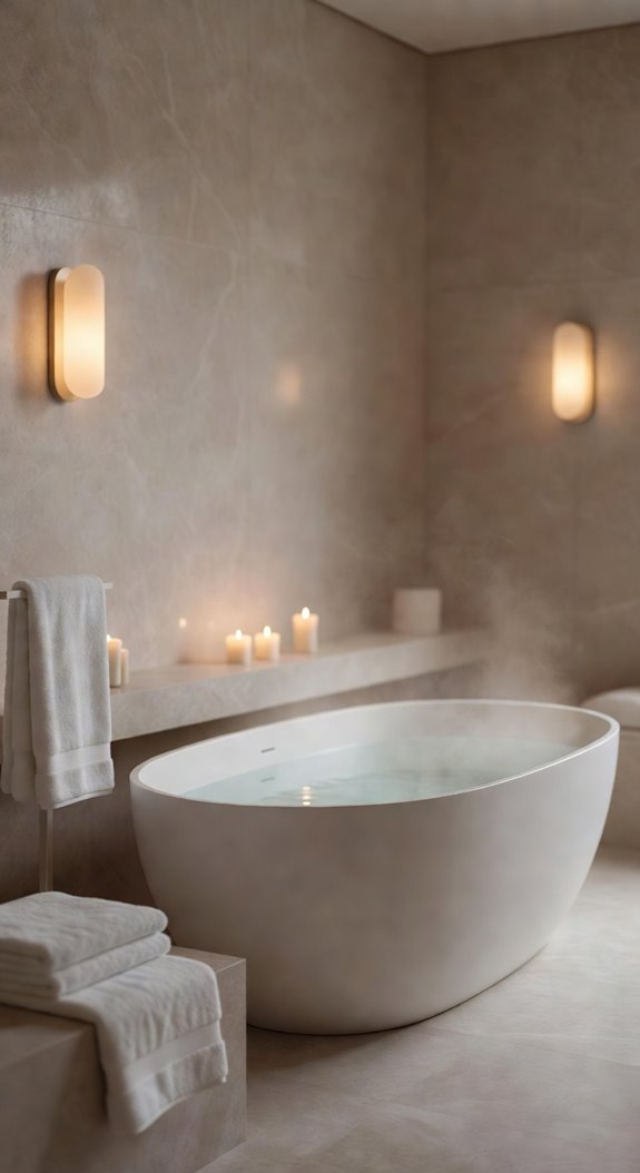 soft stone warm lighting sanctuary
