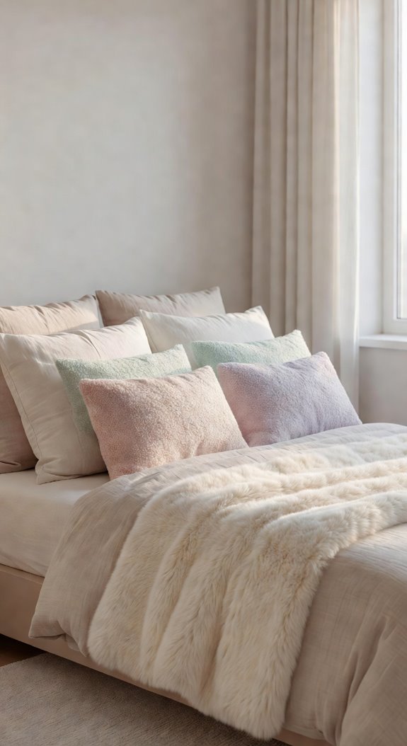 soft throws pillows calming textiles