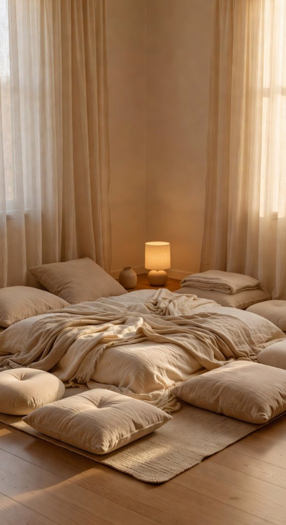 soft warm layered meditation sanctuary