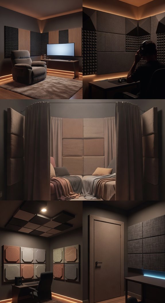 soundproof foam panels with ambient fairy lights