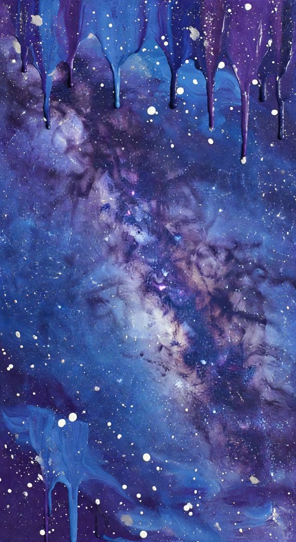 sponges acrylics create galaxy walls