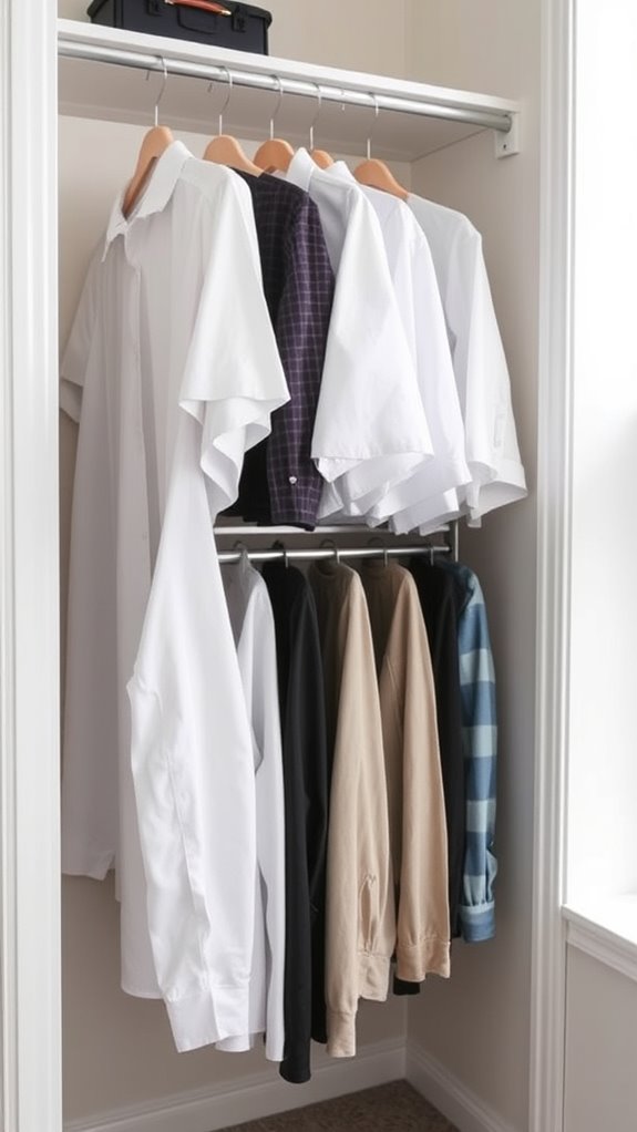stack hangers for double closet space