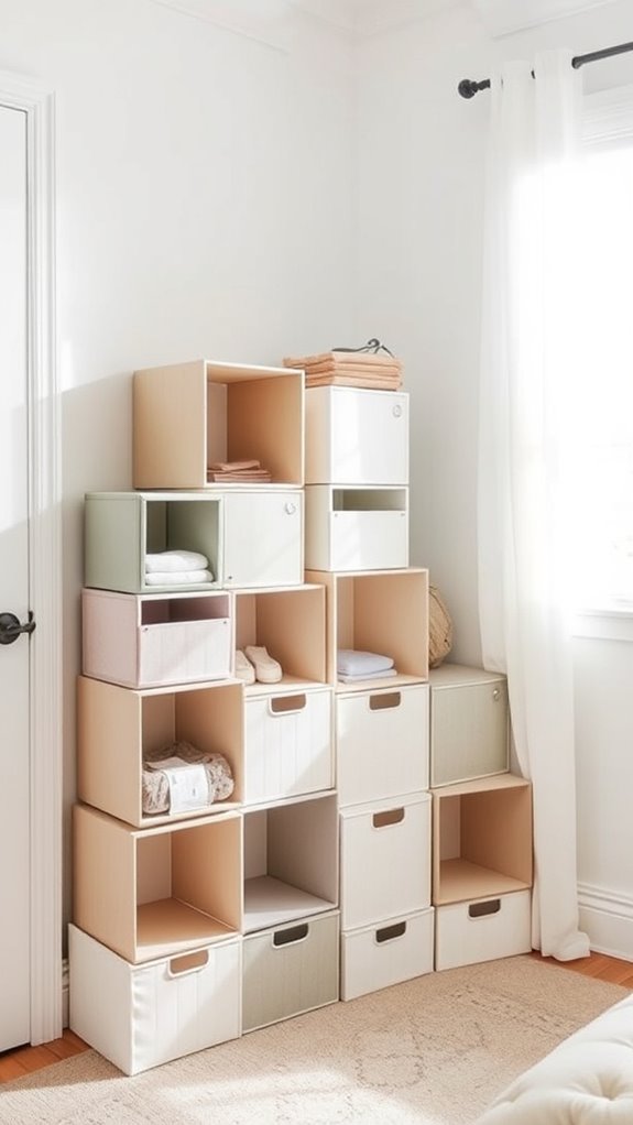 stackable modular cube organizers