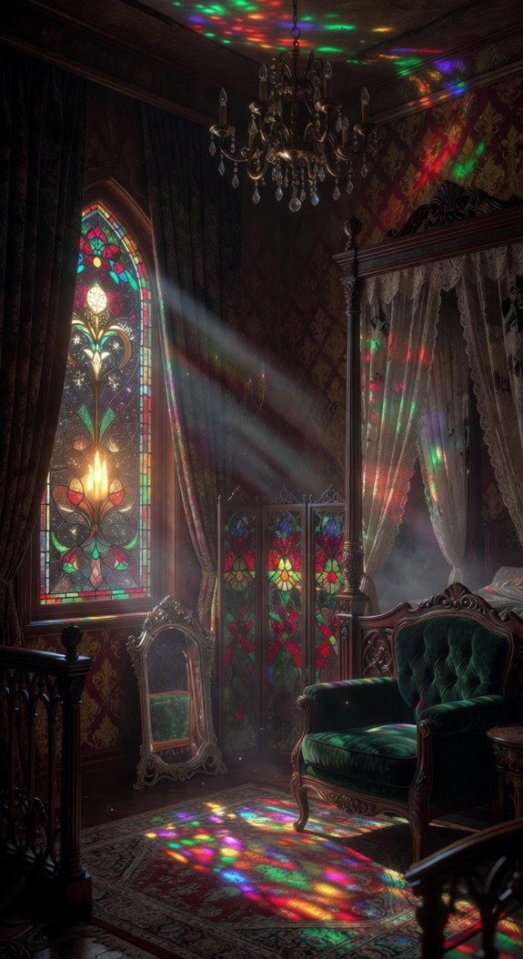 stained glass jewel toned glow