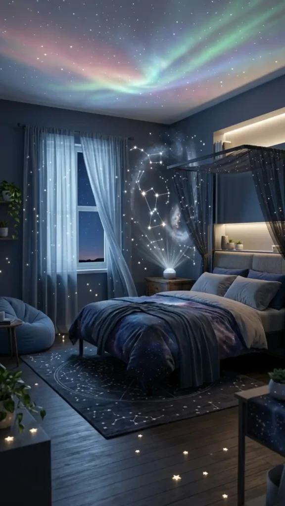 star projector transforms ceiling skyscape