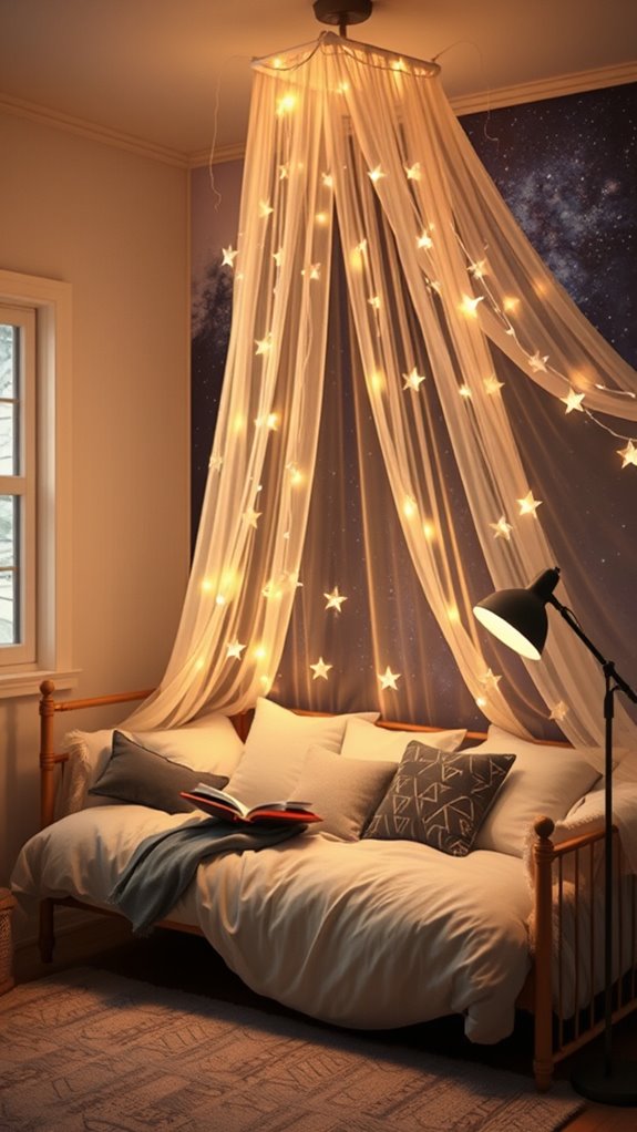 starry canopy reading nook retreat