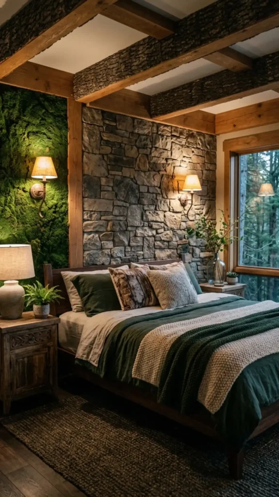 stone bark moss texture trio