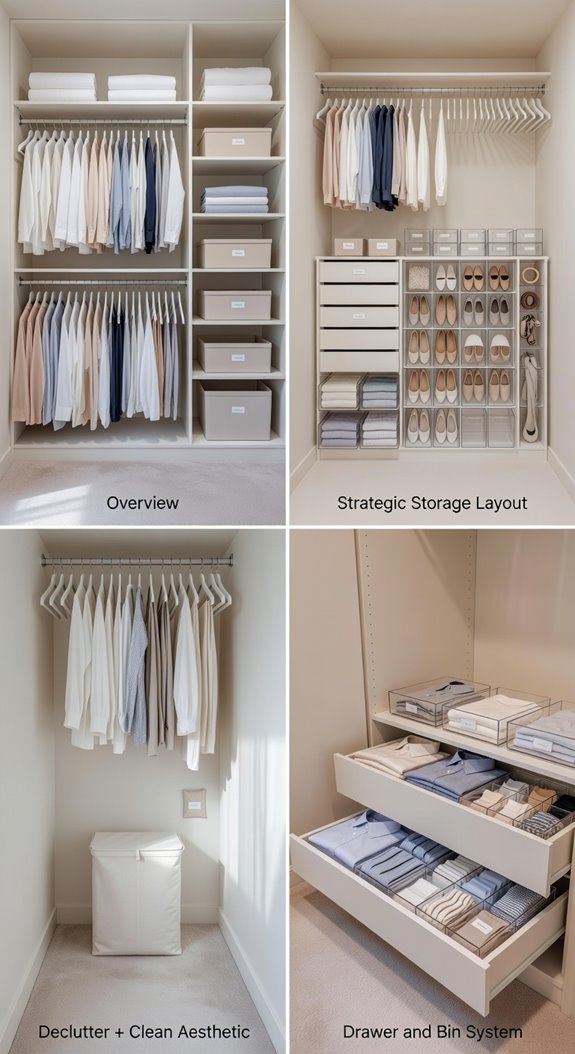 strategic closet organization for serenity