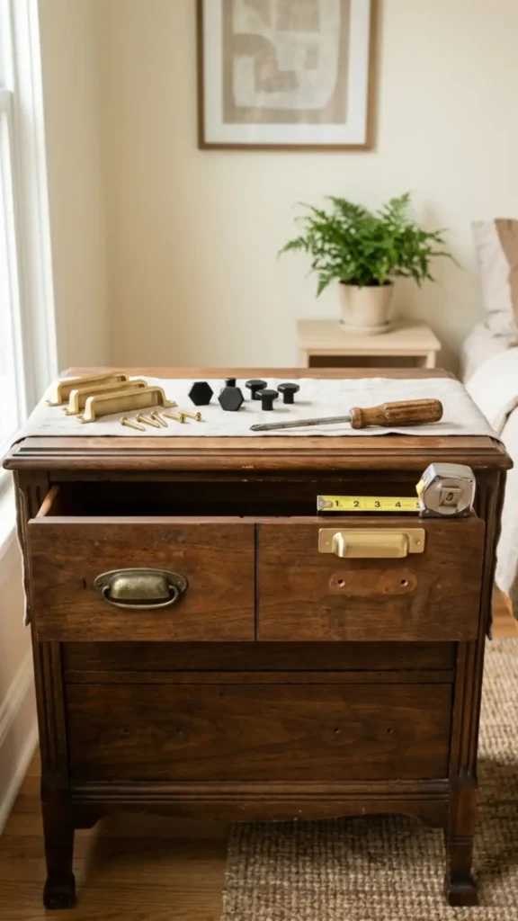 swap dresser hardware for instant upgrade