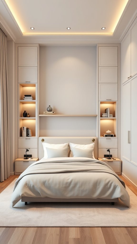 tall shelves maximize vertical storage space