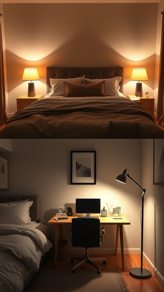task lighting by desk warm bedside glow