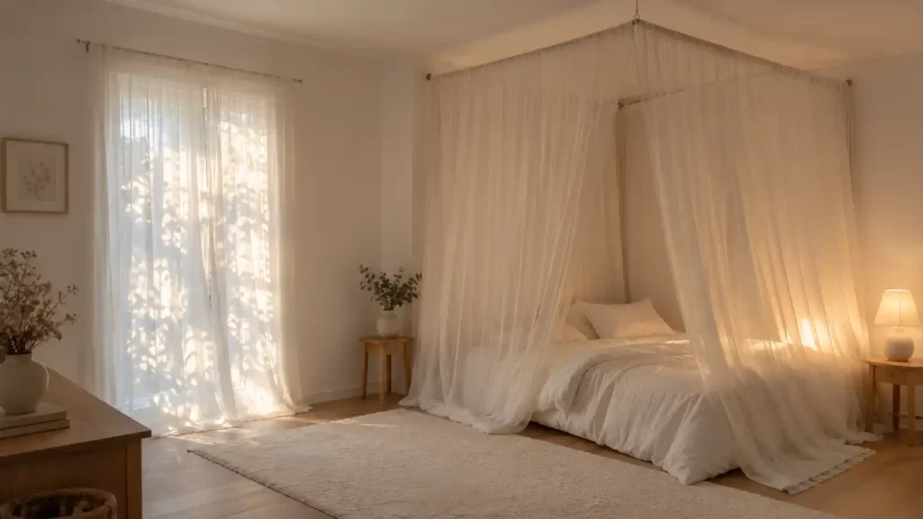 tension rod sheer curtains