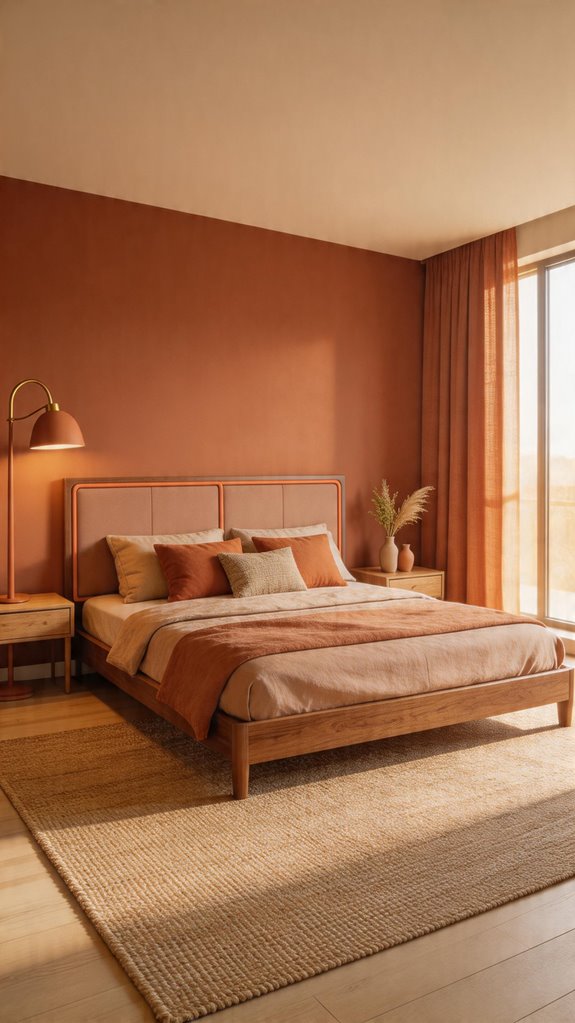 terracotta tones warm bedrooms