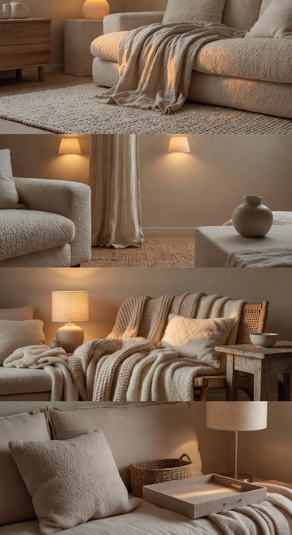 textured neutrals with cozy warmth