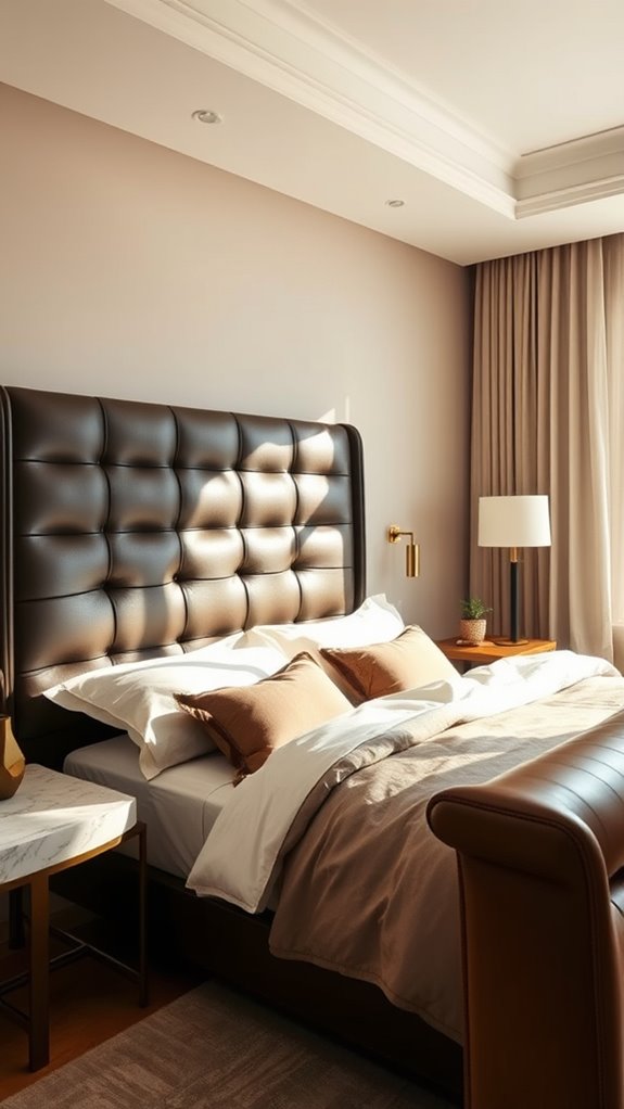 timeless leather headboard elegance