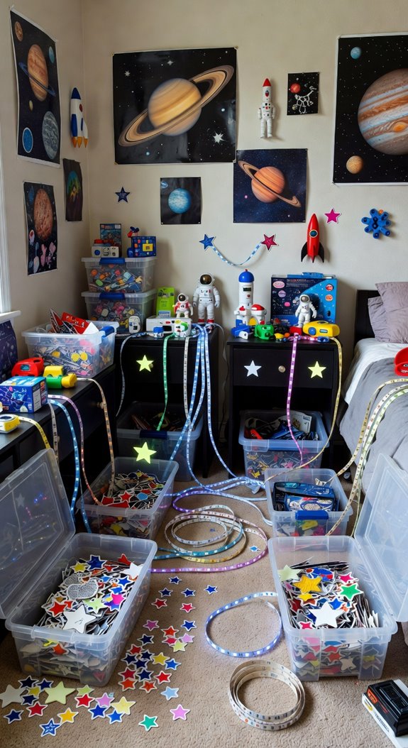 too many space themed clutter