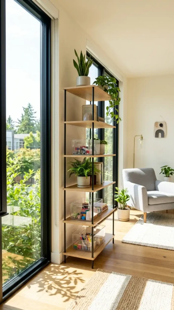 translucent storage near windows