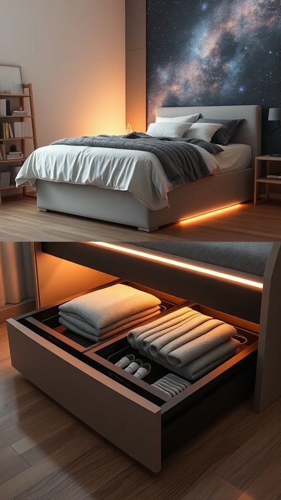 under bed storage discreet organization