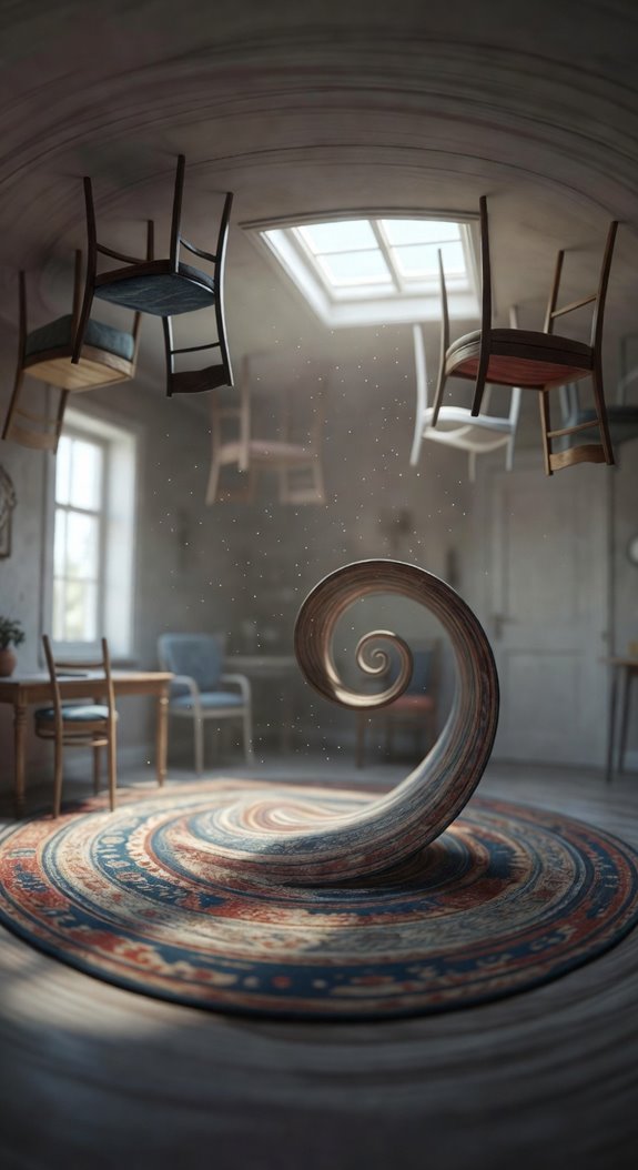 upside down room with gravity defying furniture