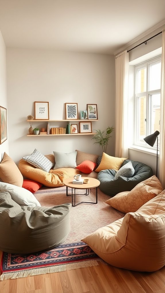 versatile cozy rental seating setup
