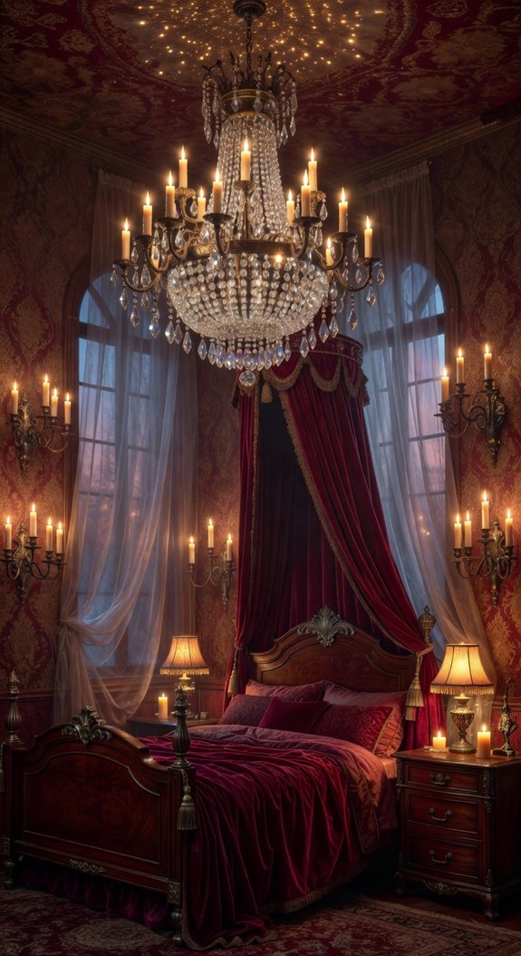 victorian amber chandelier ambience