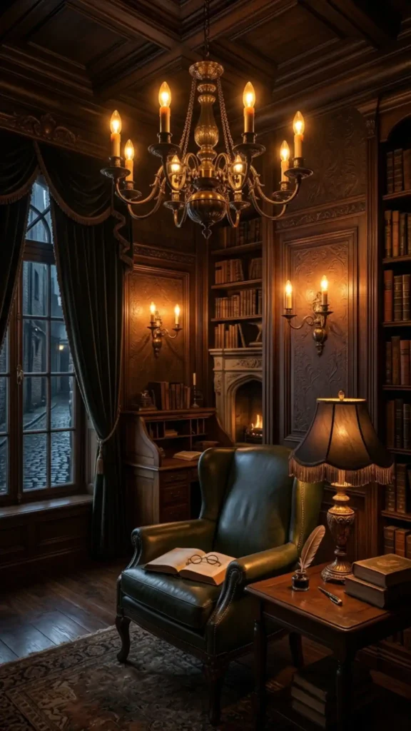 victorian brass candlelit layering ambiance