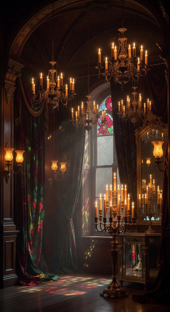 victorian brass candlelit layering ambiance