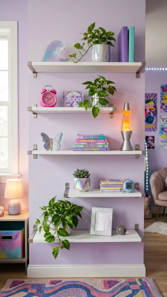 wall mounted shelves intentional display