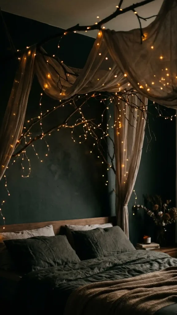 warm amber fairy lights weaving magic