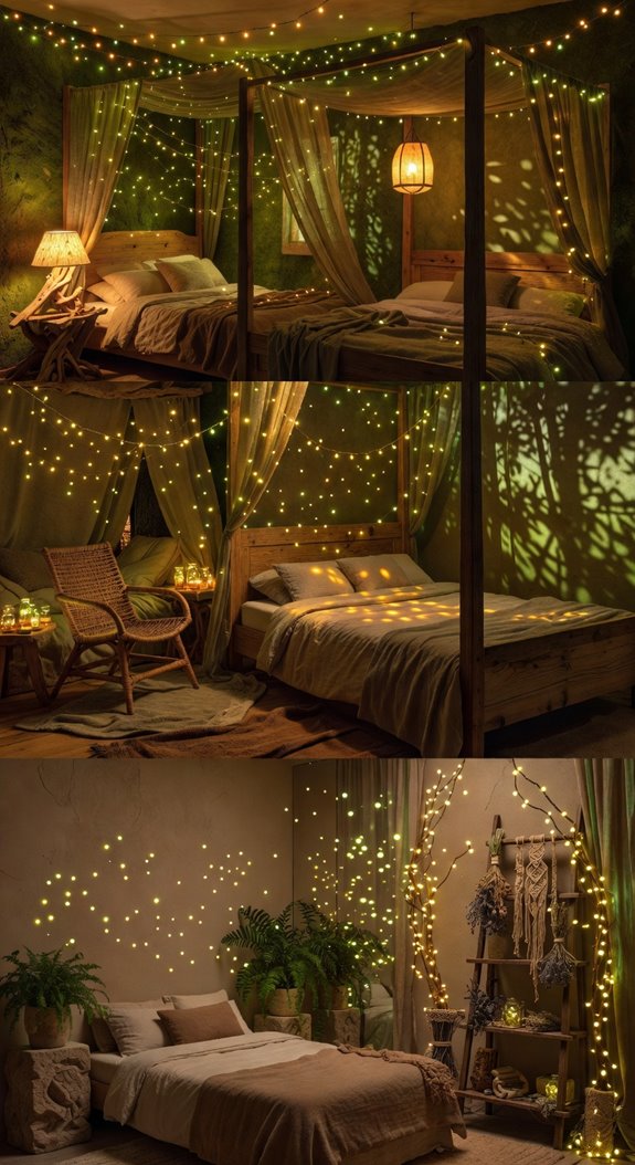 warm amber fairy lights weaving magic