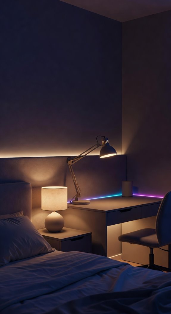 warm ambient lighting with bias strip
