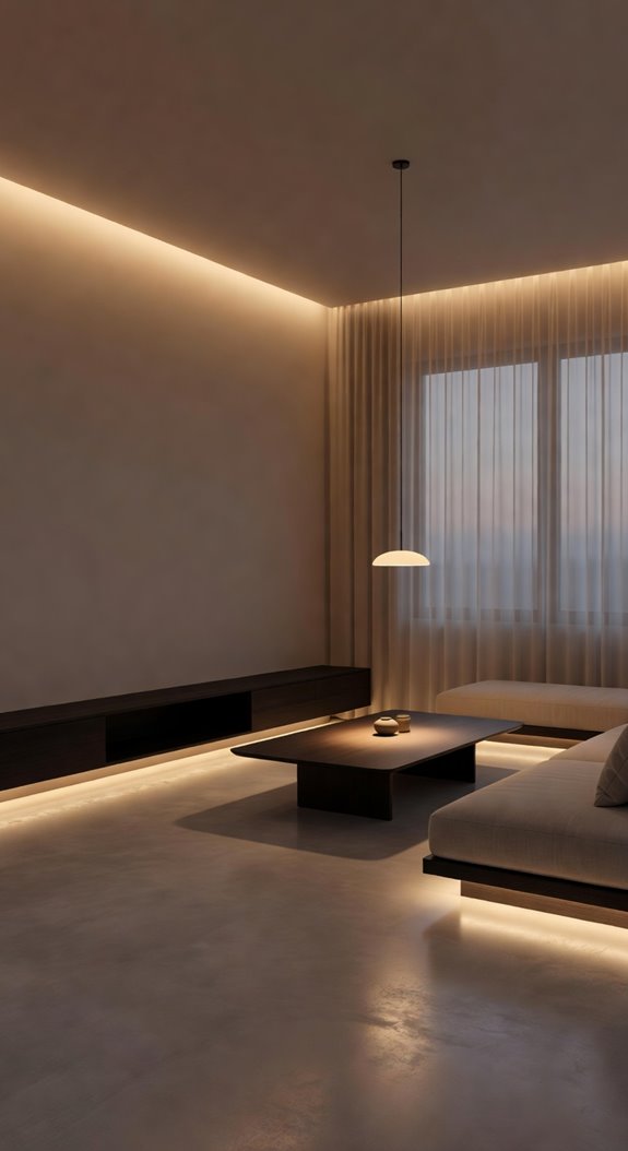 warm dimmable ambient led layering